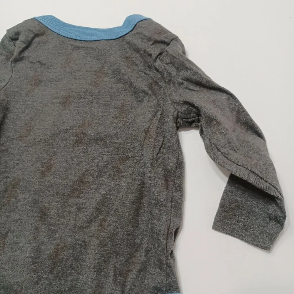 Harry Potter Unisex NB Bodysuit Mischief Managed Heathered Grey Blue Snap Button